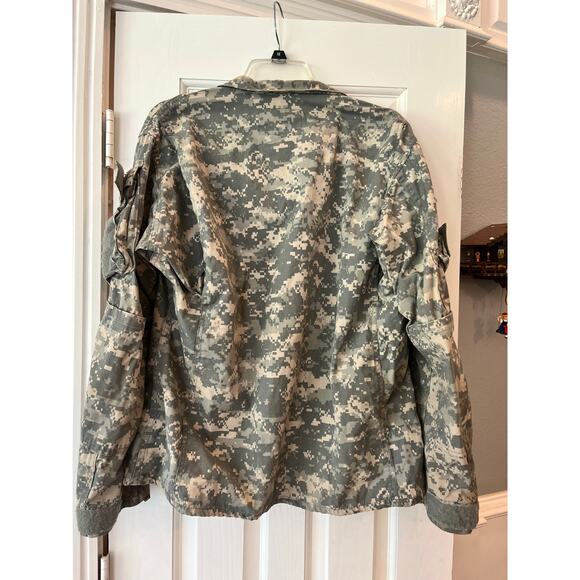 Military Combat Digital Camo Jacket Men Medium Short Costume Full Zip Hiking - Picture 3 of 7